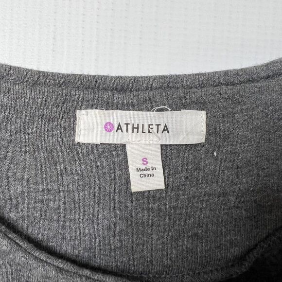Athleta Gray Moto Jacket Size Small Belvedere Quilted Asymmetrical Zip - Picture 5 of 9